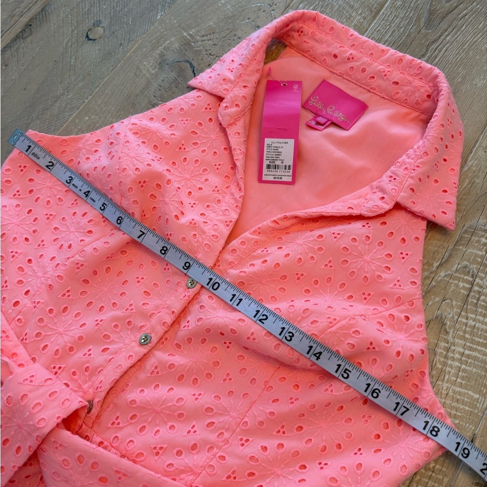 Lilly Pulitzer Shelona Coral Neon Sunburst Dress 10 - Picture 7 of 12